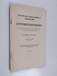 Zur syntax des in verbaler abhängigkeit stehenden nomens im Alttestamenlichen hebräisch (lukematon)