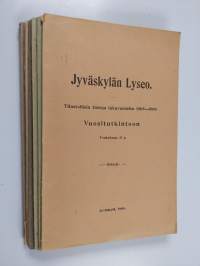 Jyväskylän lyseo : tilastollisia tietoja lukuvuodelta : 1905-1906 ; 1906-1907 ; 1907-1908 ; 1909-1910 ; 1910-1911 ; 1911-1912 ; 1912-1913