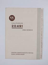 K. K:n ja OTK:n osuuskaupallisten lehtien ilmoitushinnasto 1931