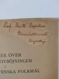 Studier över substantivböjningen i Finlands svenska folkmål (tekijän omiste)