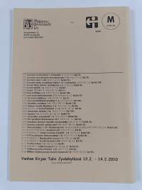 Kirjojen postimyyntiluettelo n:o 75, Talvi 2010