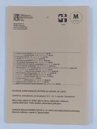 Kirjojen postimyyntiluettelo n:o 77 kesä 2010