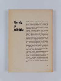 Filosofia ja politiikka : Poliittisen ja sosiaalisen ajattelun perusteiden kehityksestä