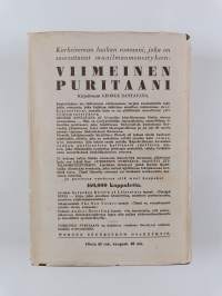Viimeinen puritaani : muistelma romaanin muodossa