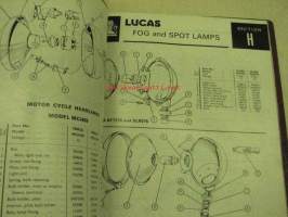 Lucas CAV Girling Equipment specifications and service parts for Cars, Commercial and Passenger Vehicles and Motor Cycles, Tractors, Agricultural and Industrial