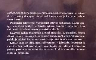 Kitkan maa. (Valokuvateos, luontovalokuvat)