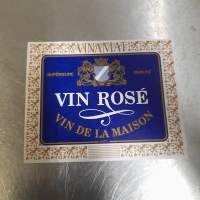 Etiketti  vin rose vin de la maison