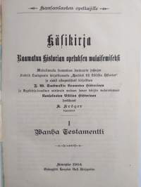 Käsikirja Raamatun historian opetuksen walaisemiseksi : kansanlasten opettajille. I : Wanha testamentti
