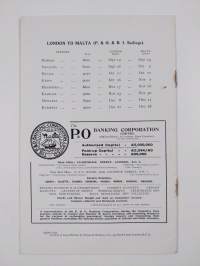 P &amp; O and British India Lines : Sailings, Passagerates &amp; Notices : August 1923