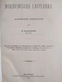 Mordvinische Lautlehre