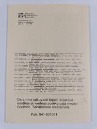 Kirjojen postimyyntiluettelo n:o 7 talvi 1994