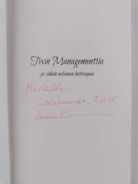 Twin managementtia ja vähän erilainen hoitovapaa (signeerattu)