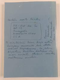 Kirjeitä Minnesotasta 1966-1967 (signeerattu, tekijän omiste)