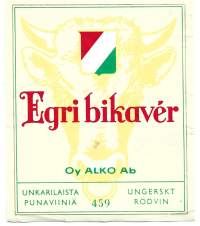 Egri bikaver Alko nr 459 - viinietiketti viinaetiketti