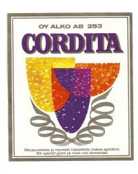 Cordita   nro 253 - viinaetiketti  viinietiketti