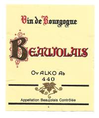Beaujolais Alko nr 440  viinaetiketti