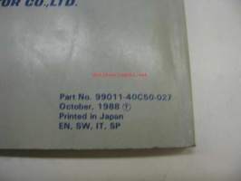 Suzuki GSX-R1100 owner´s manual -käyttöohjekirja englanniksi