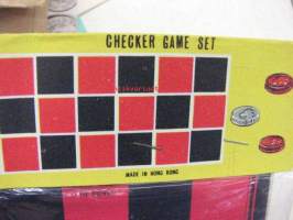 Checker Game Set -pelilauta ja nappulat