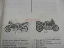 Suzuki GSX-R750 owner´s manual -käyttöohjekirja englanniksi