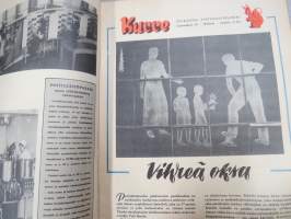 Kurre 1955 - Postipankki kevättervehdys - asiakaslehti; Sähköiset reikäkorttikoneet, Kaikki maksaa -kuvasarja, Rahapaja, Postilaatikot kuntoon, Postitalo Hämeenlinna