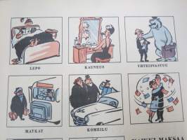 Kurre 1955 - Postipankki kevättervehdys - asiakaslehti; Sähköiset reikäkorttikoneet, Kaikki maksaa -kuvasarja, Rahapaja, Postilaatikot kuntoon, Postitalo Hämeenlinna