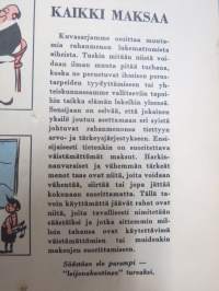 Kurre 1955 - Postipankki kevättervehdys - asiakaslehti; Sähköiset reikäkorttikoneet, Kaikki maksaa -kuvasarja, Rahapaja, Postilaatikot kuntoon, Postitalo Hämeenlinna