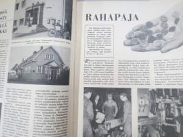Kurre 1955 - Postipankki kevättervehdys - asiakaslehti; Sähköiset reikäkorttikoneet, Kaikki maksaa -kuvasarja, Rahapaja, Postilaatikot kuntoon, Postitalo Hämeenlinna