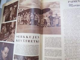 Lasten Maailma 1955 nr 6, tehtäviä, tarinoita, sarjakuvia, päätoimittaja Markus Rautio, Paperinen Nalle - takasivun paperinukke