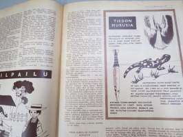 Lasten Maailma 1955 nr 6, tehtäviä, tarinoita, sarjakuvia, päätoimittaja Markus Rautio, Paperinen Nalle - takasivun paperinukke