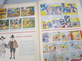 Lasten Maailma 1955 nr 6, tehtäviä, tarinoita, sarjakuvia, päätoimittaja Markus Rautio, Paperinen Nalle - takasivun paperinukke