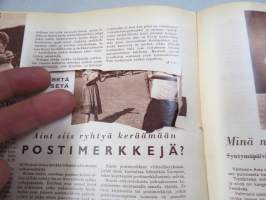 Lasten Maailma 1955 nr 9, tehtäviä, tarinoita, sarjakuvia, päätoimittaja Markus Rautio, takasivu lukujärjestys