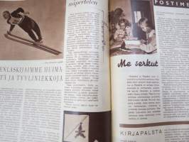Lasten Maailma 1955 nr 12, tehtäviä, tarinoita, sarjakuvia, päätoimittaja Markus Rautio, takasivu irtileikattava jouluenkeli siipineen