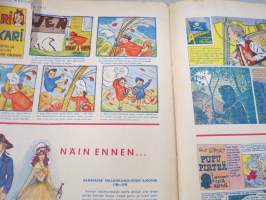 Lasten Maailma 1955 nr 10, tehtäviä, tarinoita, sarjakuvia, päätoimittaja Markus Rautio,kuvituksia mm. Maija Karma