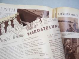 Lasten Maailma 1955 nr 8, tehtäviä, tarinoita, sarjakuvia, päätoimittaja Markus Rautio, kuvituksia mm. Maija Karma, takasivu Paperipoika Yki (paperinukke)