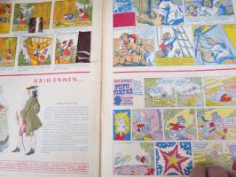 Lasten Maailma 1955 nr 8, tehtäviä, tarinoita, sarjakuvia, päätoimittaja Markus Rautio, kuvituksia mm. Maija Karma, takasivu Paperipoika Yki (paperinukke)