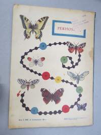 Lasten Maailma 1955 nr 5, tehtäviä, tarinoita, sarjakuvia, päätoimittaja Markus Rautio, kuvituksia mm. Maija Karma, takasivu Perhospeli