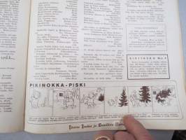 Lasten Maailma 1954 nr 12, tehtäviä, tarinoita, sarjakuvia, päätoimittaja Markus Rautio, kuvituksia mm. Maija Karma, takasivu joulukalenteri
