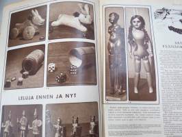 Lasten Maailma 1954 nr 4, Mannerheim-kotka?, tehtäviä, tarinoita, sarjakuvia, päätoimittaja Markus Rautio, kuvituksia mm. Maija Karma, takas. Pikkaraisen paperinukke