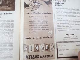 Lasten Maailma 1954 nr 4, Mannerheim-kotka?, tehtäviä, tarinoita, sarjakuvia, päätoimittaja Markus Rautio, kuvituksia mm. Maija Karma, takas. Pikkaraisen paperinukke