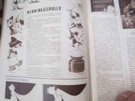 Lasten Maailma 1954 nr 11, tehtäviä, tarinoita, sarjakuvia, päätoimittaja Markus Rautio, kuvituksia mm. Maija Karma, takasivu Intiaaneja -leikkuuhahmot