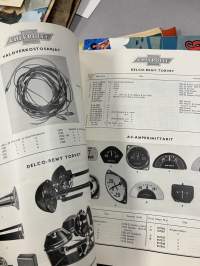 Chevrolet - alkuperäisiä varaosia - Delco-Remy, Harrison, Carter, Guide, Hyatt, New Departure, Fitzgerald, Lovejoy, Hyatt, AC -alkuperäinen Hedengren-luettelo 1938