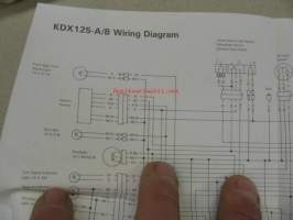 Kawasaki KDX125SR (KDX125-A4, KDX125B-4) owner´s manual -käyttöohjekirja englanniksi