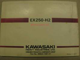 Kawasaki ZZ-R250 (EX250-H2) owner´s manual -käyttöohjekirja englanniksi