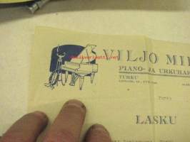Viljo Mikkola piano - ja urkuharmooniliike 26.3.1934 -asiakirja