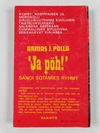 &quot;Ja pöh!&quot; sanoi sotamies Ryhmy : sotajutelma Laatokan rintamalta