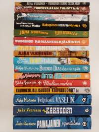 Juha Vuorinen -paketti (16 kirjaa) : Viimeinen suuri seikkailu ; Tuupovaaran tuijottaja ; Helmiä hanurista ; Kaksipäisen vekaran varjossa ; Pilven reunalla ; Roma...