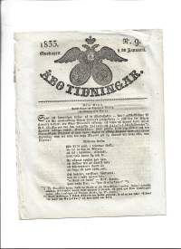 Åbo Tidningar    1833  nr 9