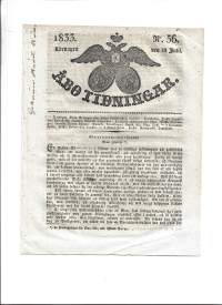 Åbo Tidningar    1833  nr 56