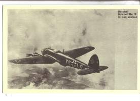 Heinkel Bomber  HE III lentokonepostikortti postikortti   kulkematon