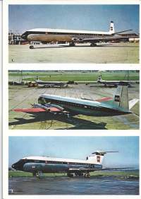 BEA Aircraft  Comet v4B, Vnaguard, Trident lentokonepostikortti  postikortti   kulkematon